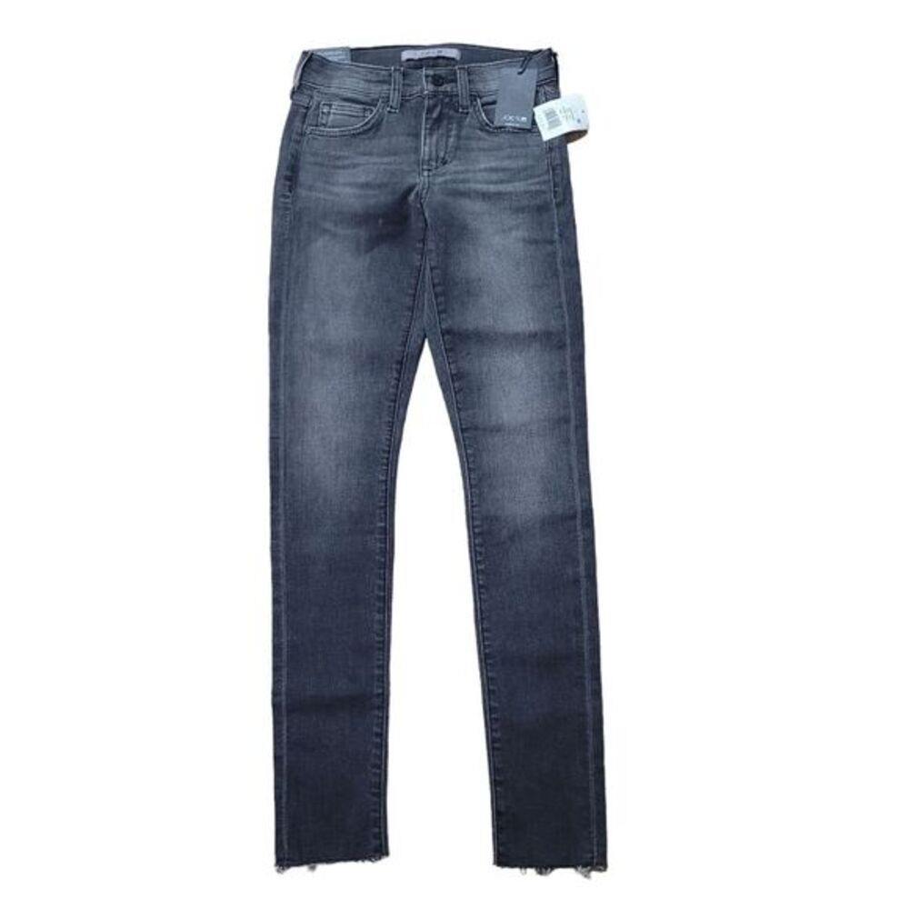 Joe's‎ Jeans The Charlie Ankle Frayed Hem Skinny Jeans Black Wash Size 23